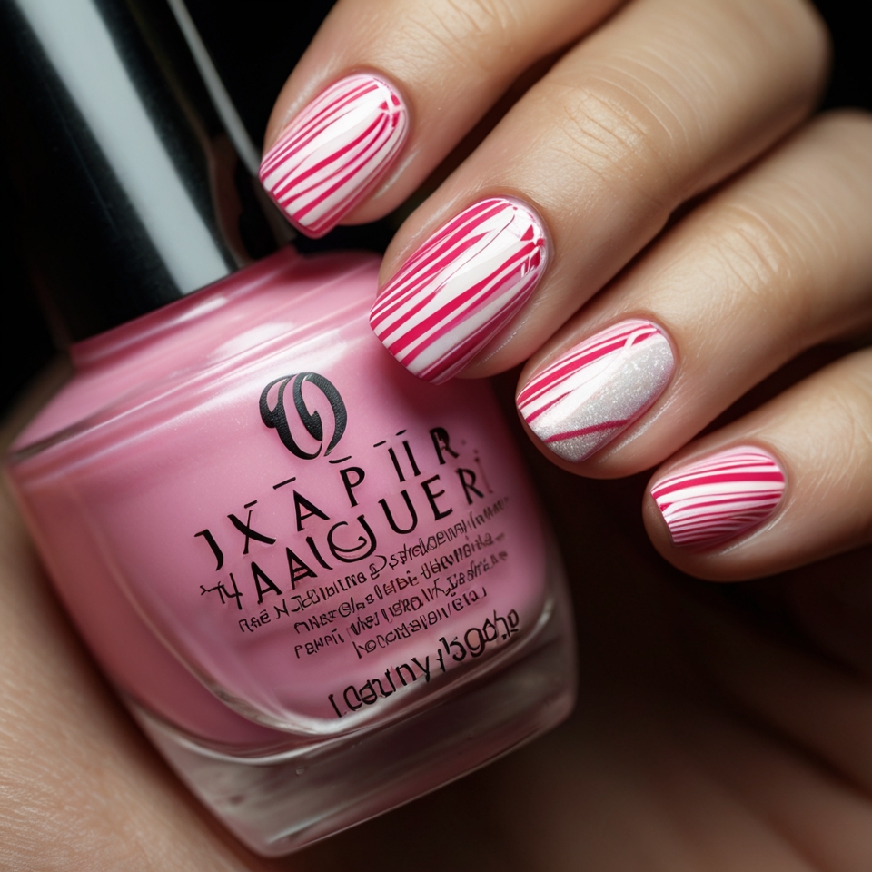 Candy Cane-Inspired Pink Stripes