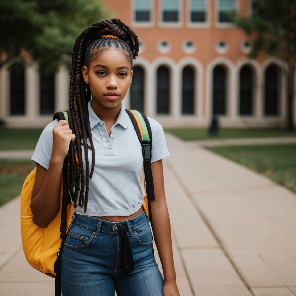 Faux Locs Ponytail