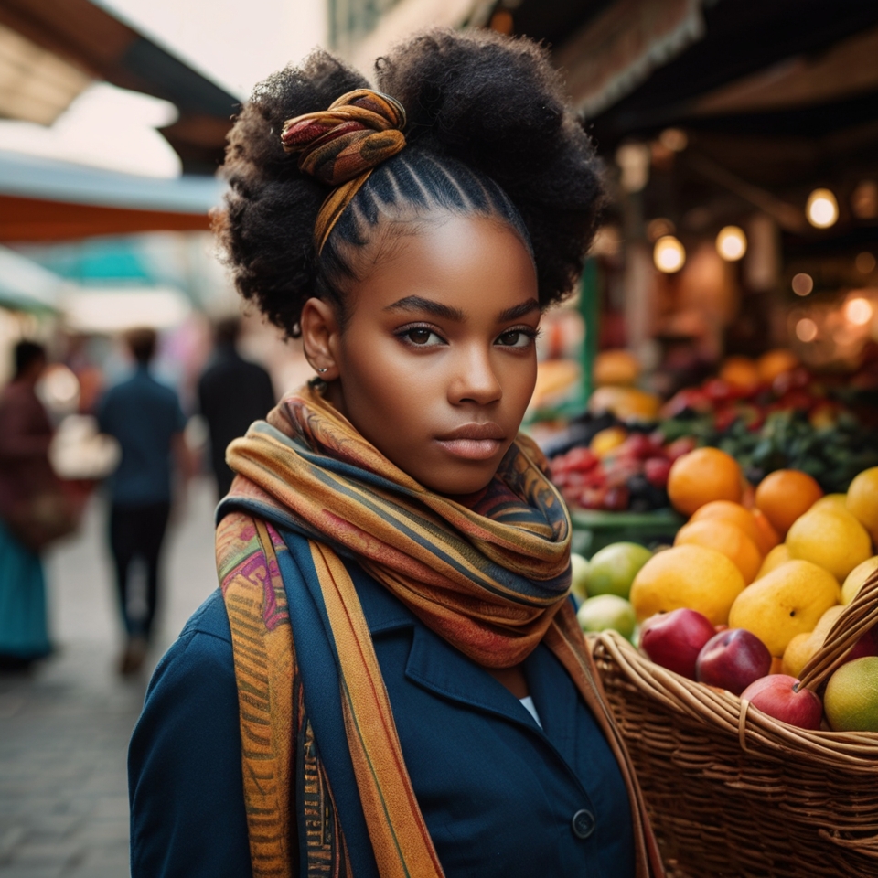 Hair Scarf Updo