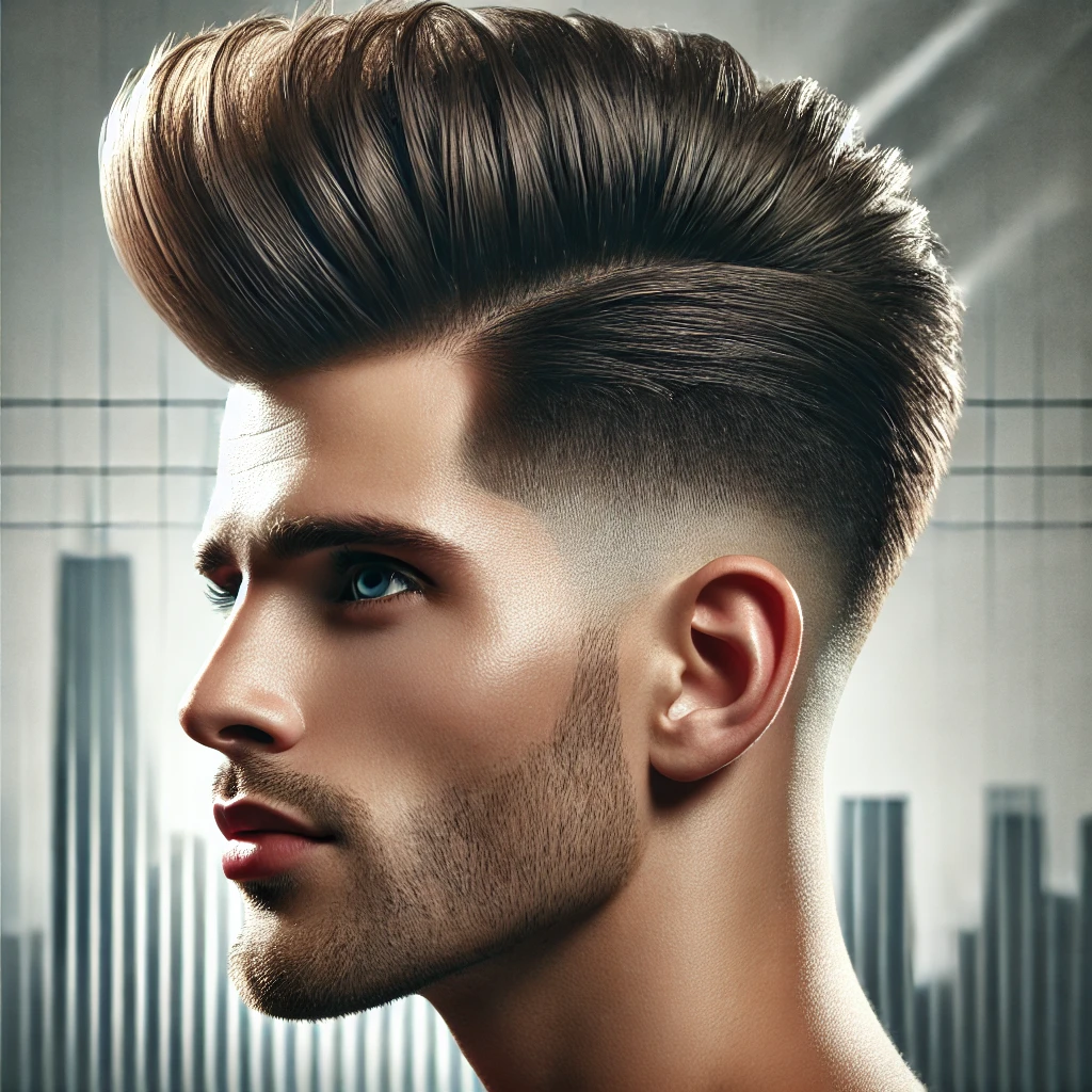 Quiff with Tapered Sides