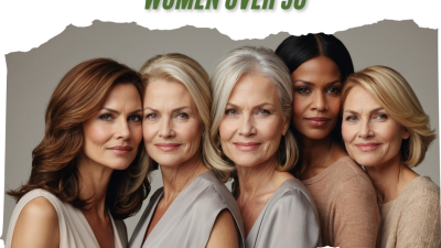 Group of stylish women over 50 showcasing different long bob hairstyles, featuring sleek, wavy, and layered looks, with diverse hair colors including brunette, blonde, gray, and black.