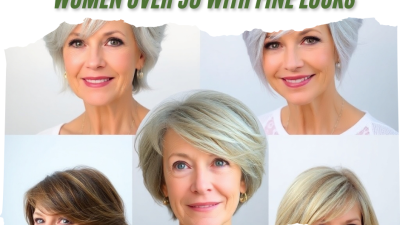 A collage of six different shaggy haircuts for women over 50 with fine hair, featuring various styles and colors. The text at the top reads "25 Trendsetting Shaggy Haircuts for Women Over 50 with Fine Locks." The bottom of the image shows the website "stylenessentials.com."