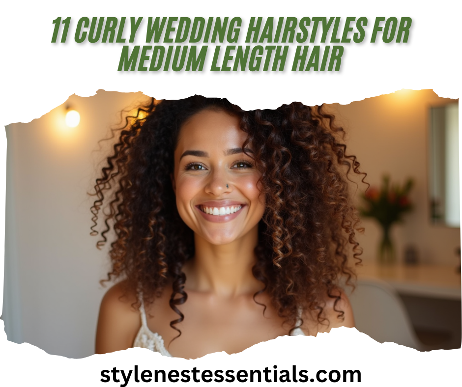 11 Curly Wedding Hairstyles for Medium Length Hair