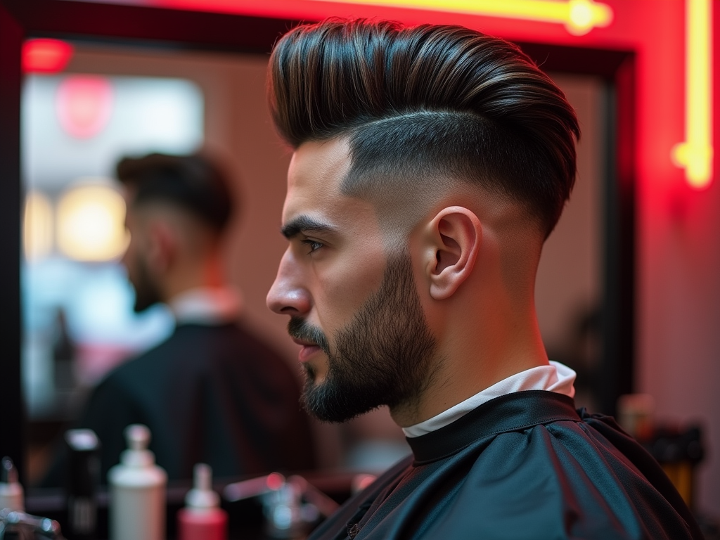 High Fade with Quiff