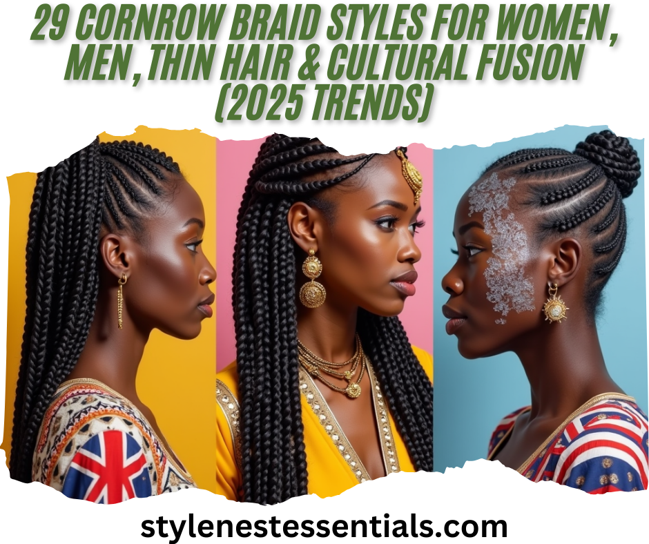 29 Cornrow Braid Styles for Women, Men, Thin Hair & Cultural Fusion (2025 Trends)